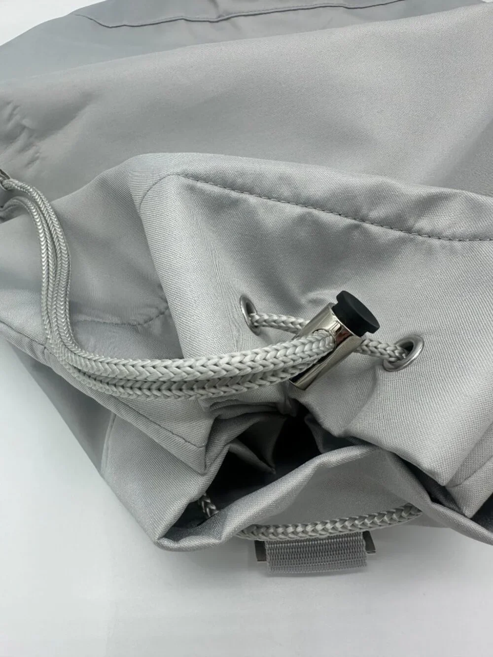 Prada Luna Rossa Gray Ditty Sailing Drawstring Backpack Sling Bag